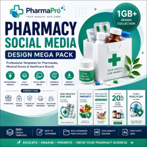 PharmaPro Pharmacy Social Media Design Mega Pack