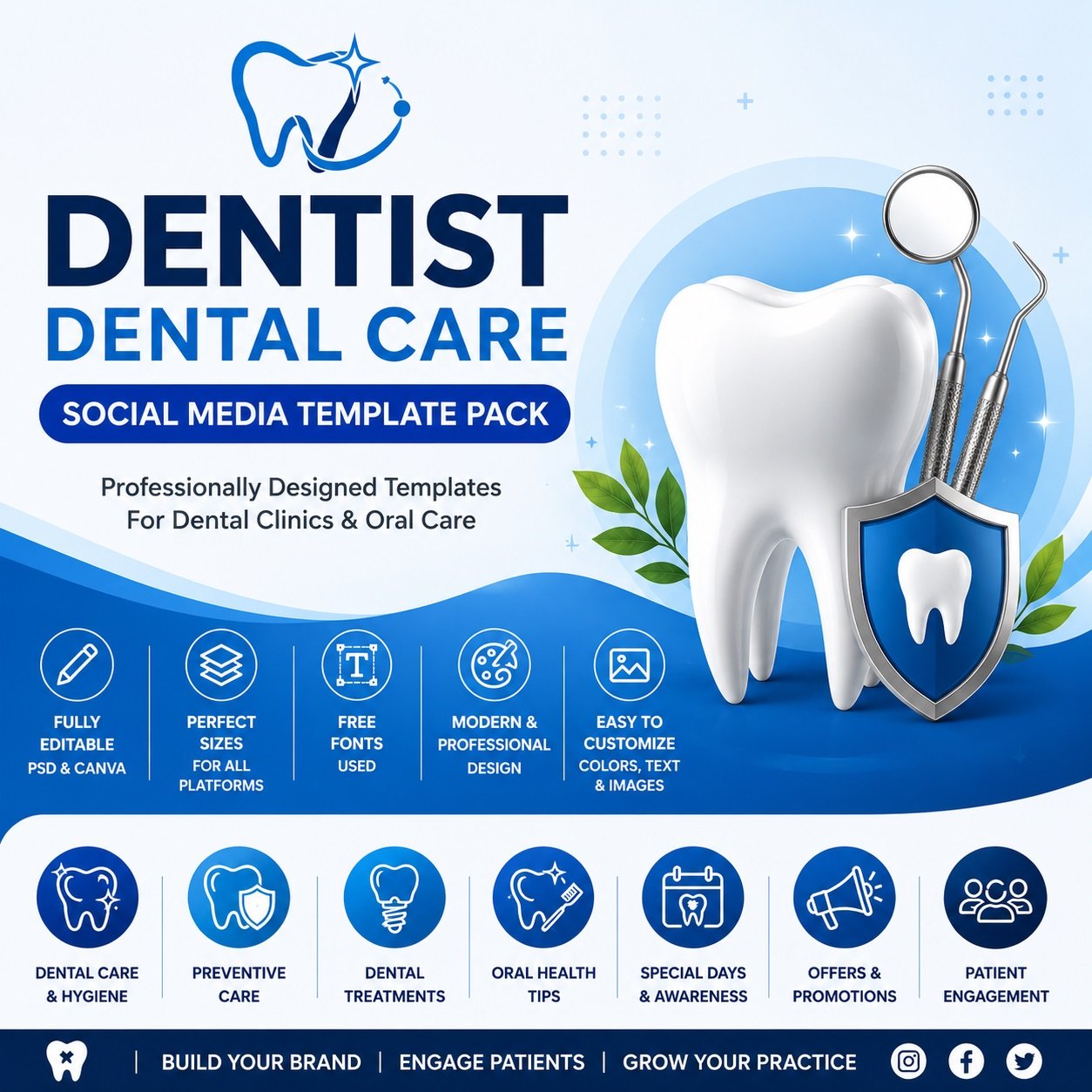 Dentist Dental Care Social Media Collection