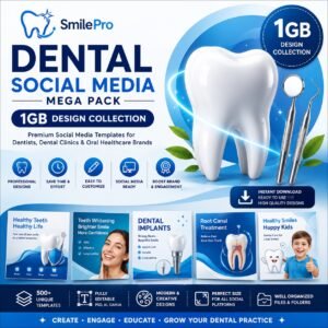 SmilePro Dental Social Media Mega Pack – 1GB Design Collection